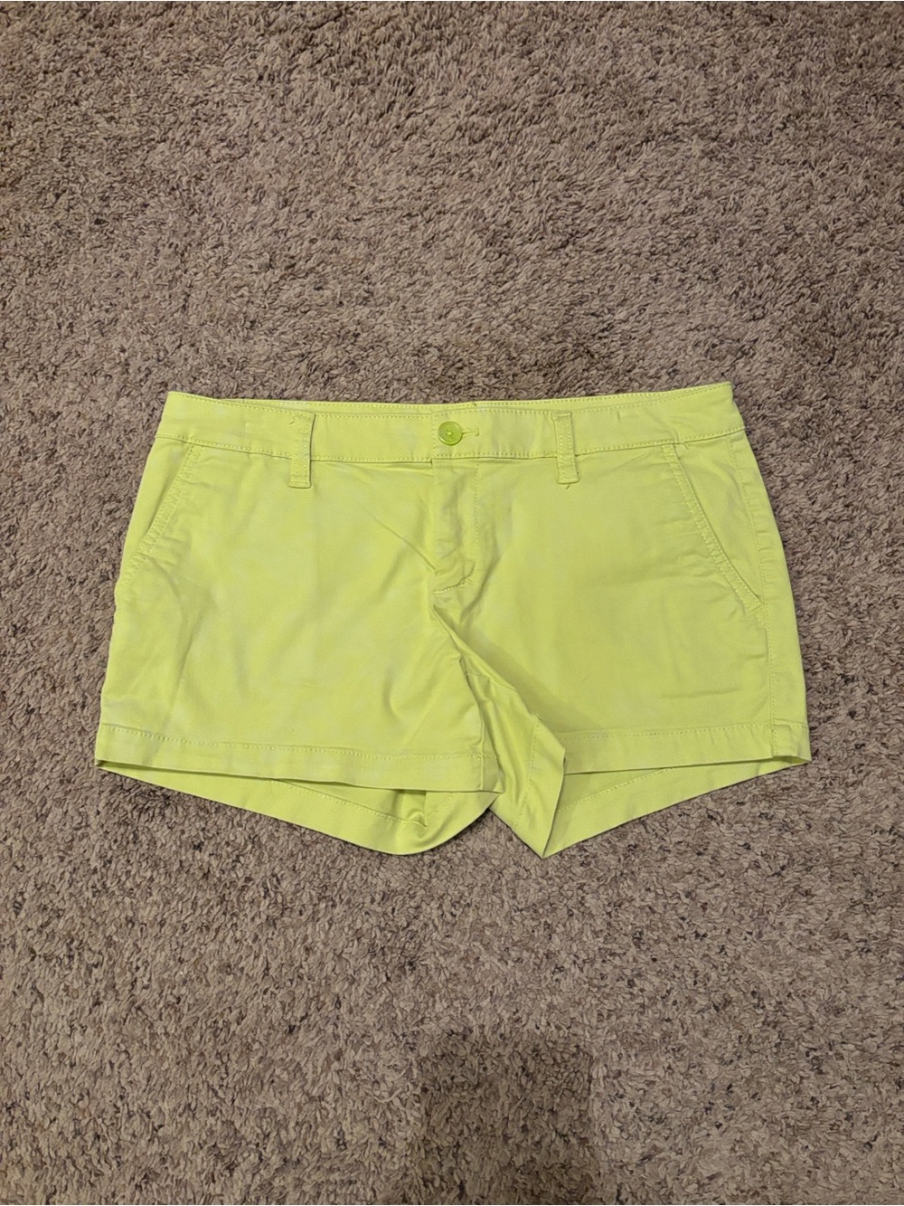 Victorias Secret Lime Yellow Eva Chino Shorts 6